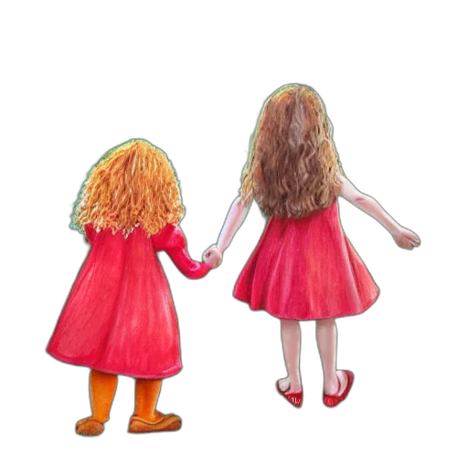dress, hair, 3d render, concept art transparent PNG cut-out