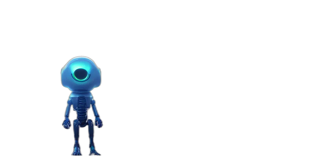 robot, staff, weapon, creature transparent PNG cut-out