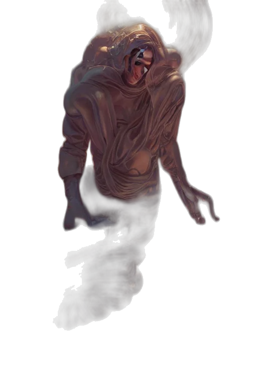 creature, staff, mask, face transparent PNG cut-out