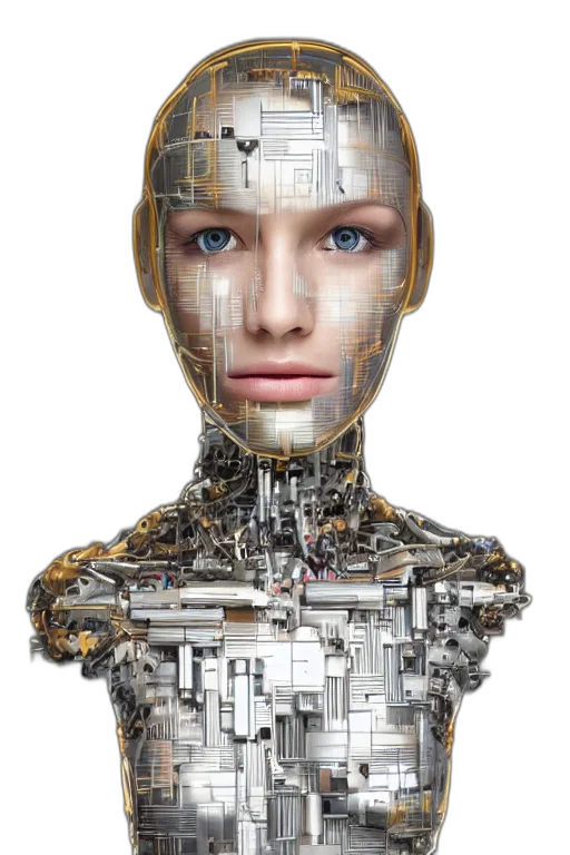 robot, face, mask, jewelry transparent PNG cut-out