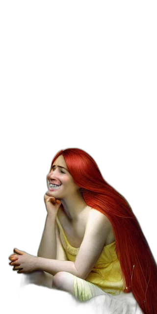 hair, face, creature, dress transparent PNG cut-out