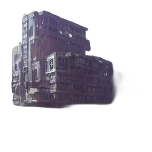 building, robot, furniture, car transparent PNG cut-out