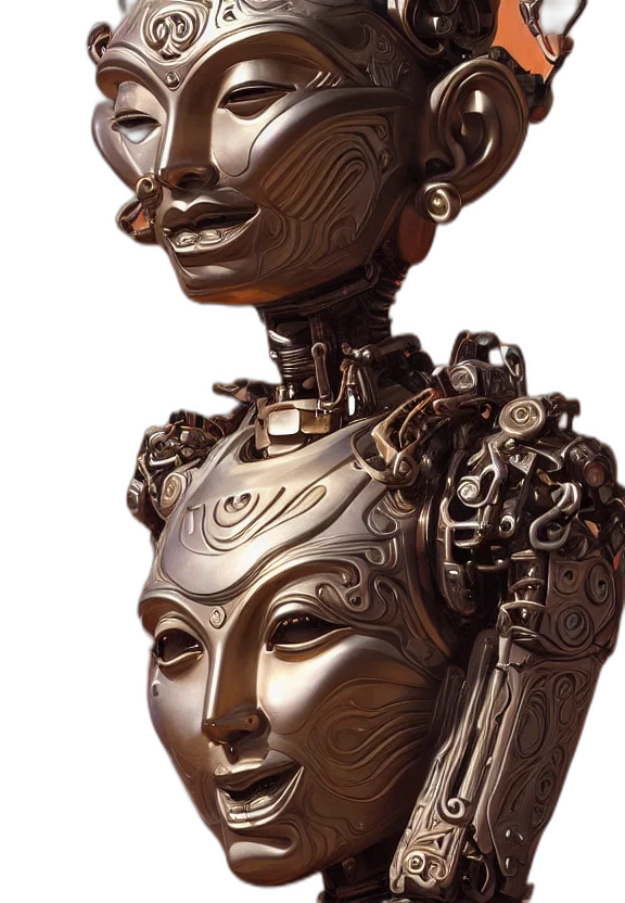 mask, crown, jewelry, robot transparent PNG cut-out