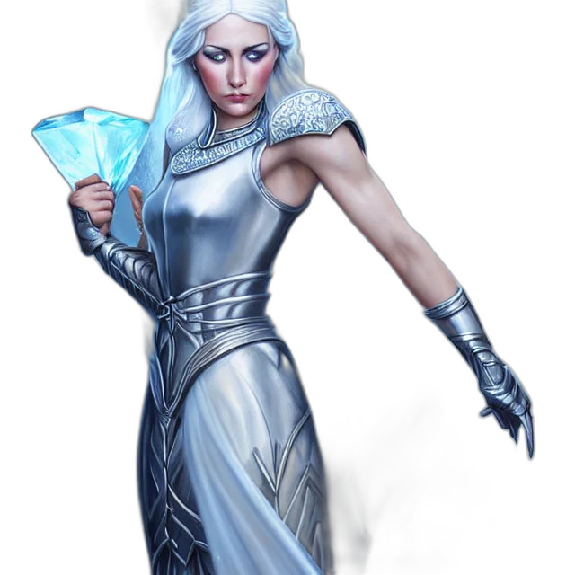 staff, sword, dress, fantasy art transparent PNG cut-out