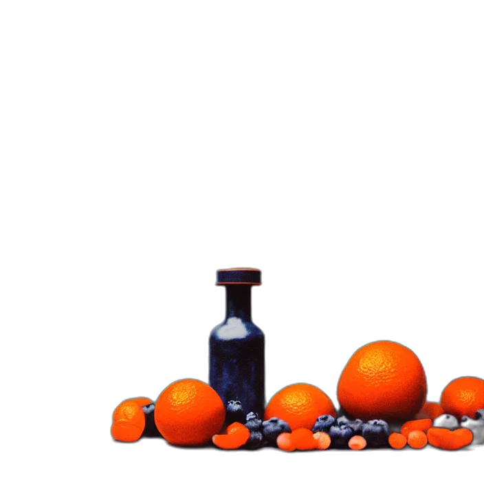 bottle, food, crown, 3d render transparent PNG cut-out