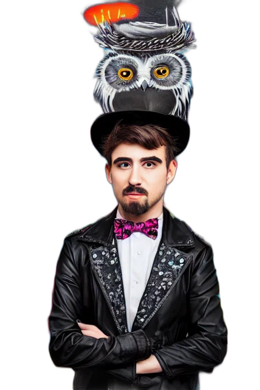 hat, jacket, staff, mask transparent PNG cut-out