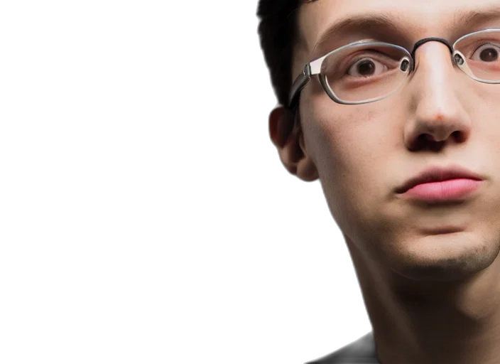 face, staff, robot, photorealistic transparent PNG cut-out