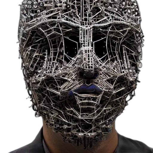 mask, face, robot, creature transparent PNG cut-out