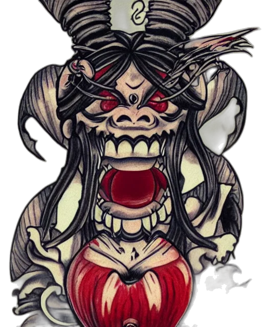 mask, creature, staff, face transparent PNG cut-out