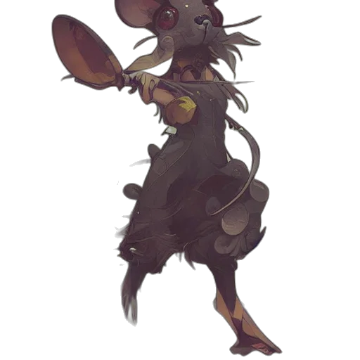 creature, staff, animal, dress transparent PNG cut-out