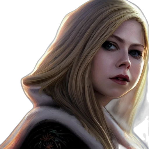face, jacket, staff, fantasy art transparent PNG cut-out