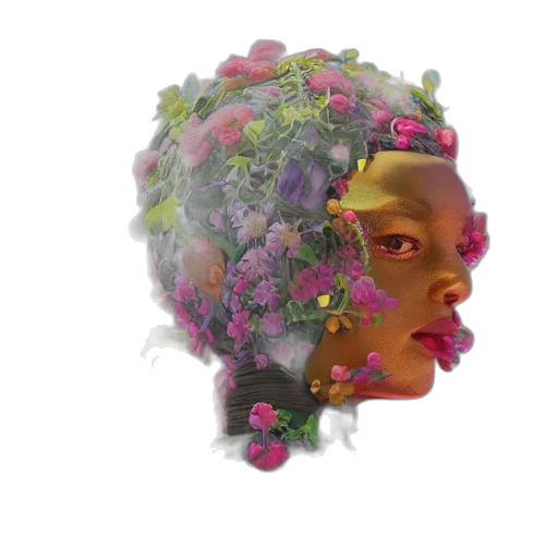 crown, face, flower, mask transparent PNG cut-out