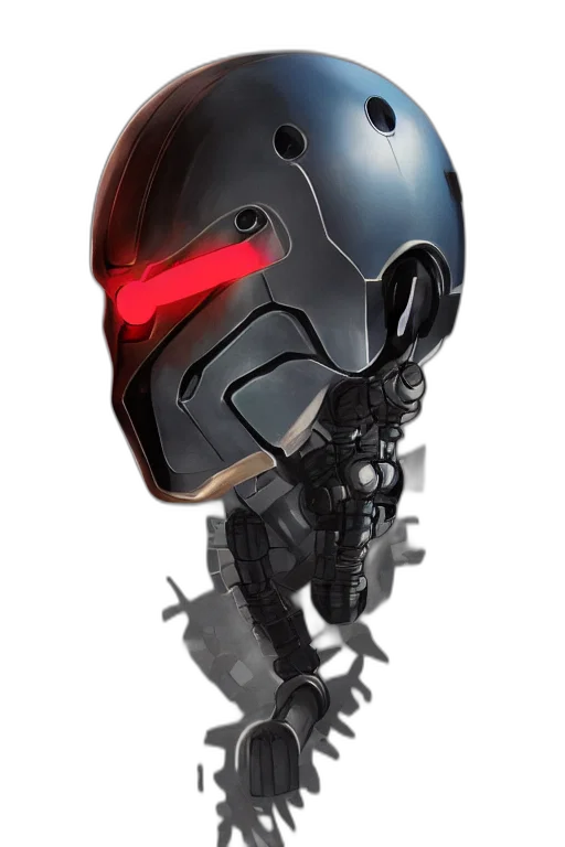 robot, mask, weapon, face transparent PNG cut-out