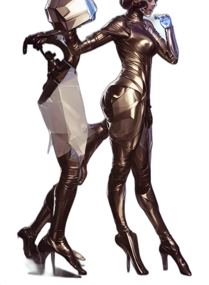 robot, staff, weapon, mask transparent PNG cut-out