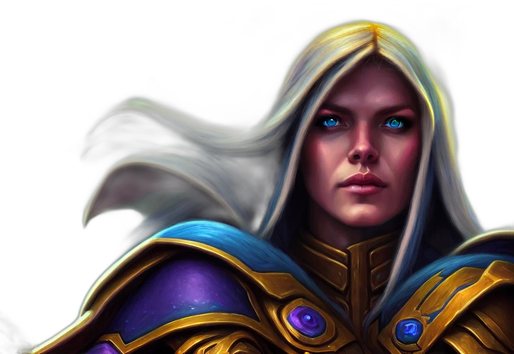 face, fantasy art, concept art, photorealistic transparent PNG cut-out