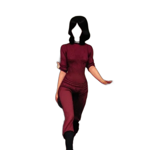 dress, staff, mask, 3d render transparent PNG cut-out