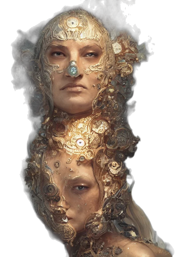 mask, face, crown, jewelry transparent PNG cut-out