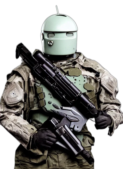 robot, weapon, staff, concept art transparent PNG cut-out