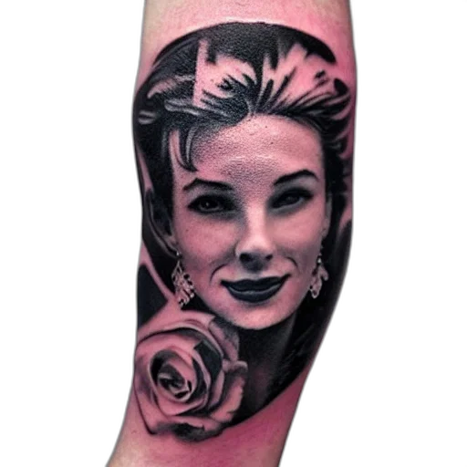face, photorealistic, tattoo, ideas transparent PNG cut-out
