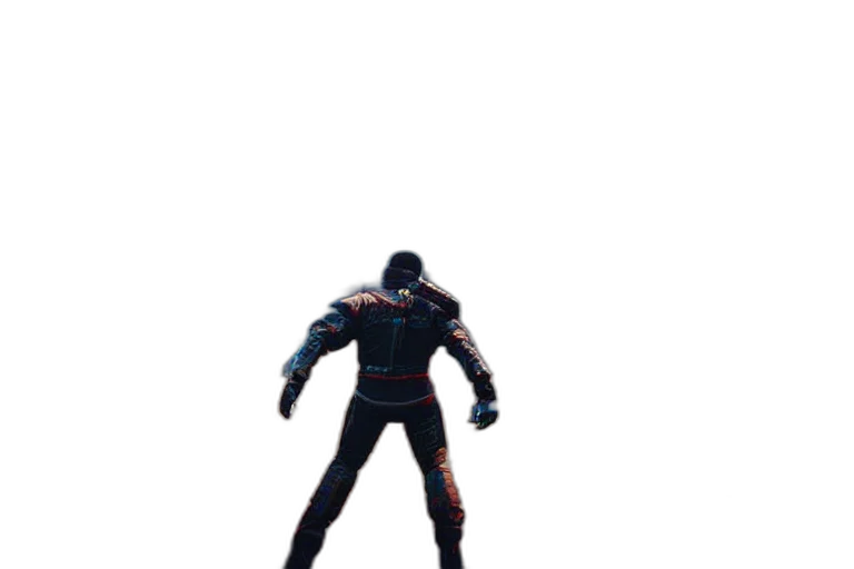 robot, creature, jacket, mask transparent PNG cut-out