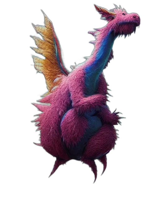 dragon, creature, animal, staff transparent PNG cut-out