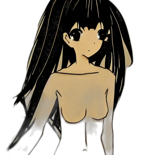 dress, hair, anime, cartoon transparent PNG cut-out