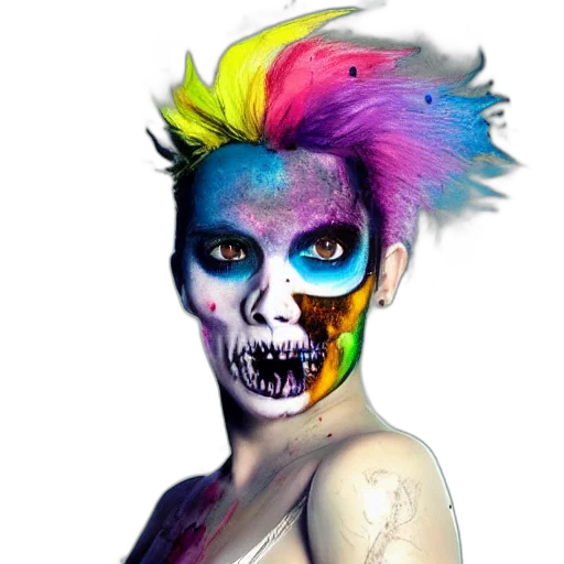 mask, face, watercolor, photorealistic transparent PNG cut-out