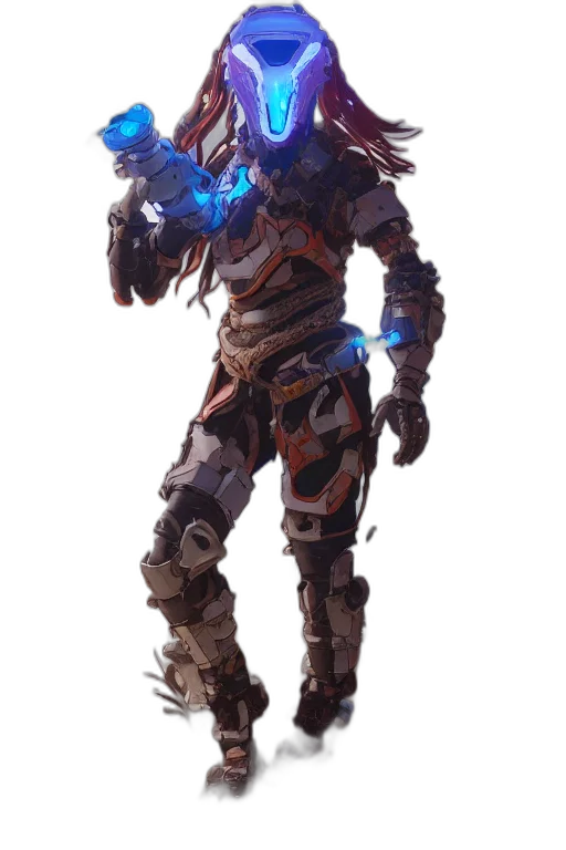 robot, staff, creature, weapon transparent PNG cut-out