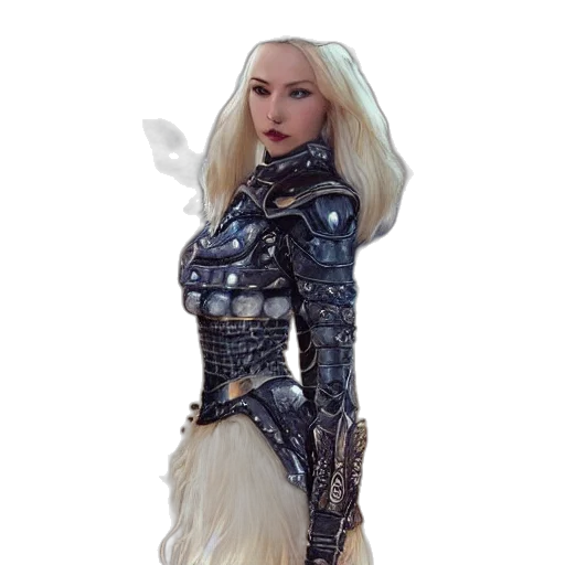 robot, dragon, dress, fantasy art transparent PNG cut-out