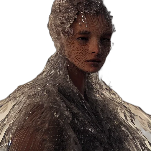 hair, creature, face, robot transparent PNG cut-out