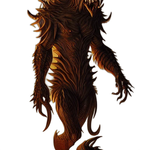 creature, dragon, animal, staff transparent PNG cut-out