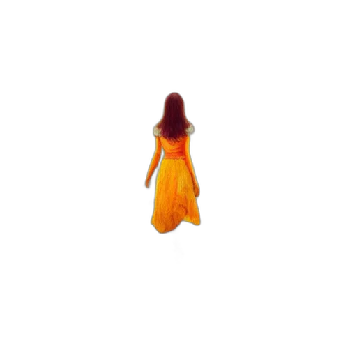 dress, hair, creature, flower transparent PNG cut-out