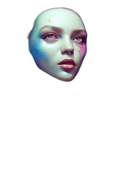 face, mask, robot, creature transparent PNG cut-out