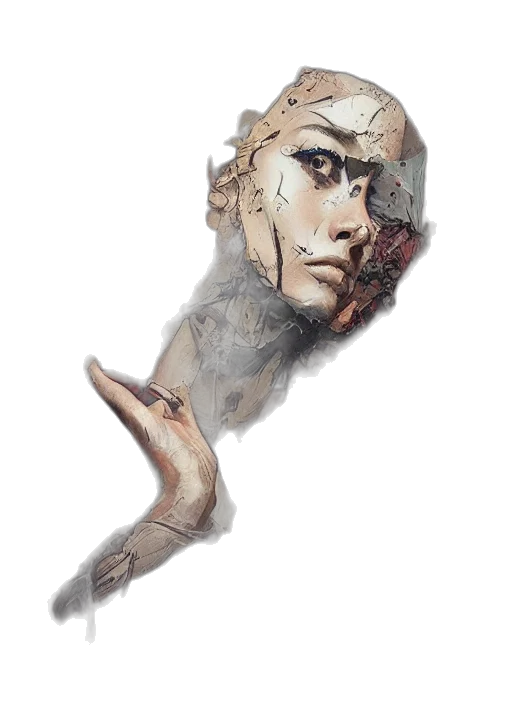 mask, face, creature, crown transparent PNG cut-out