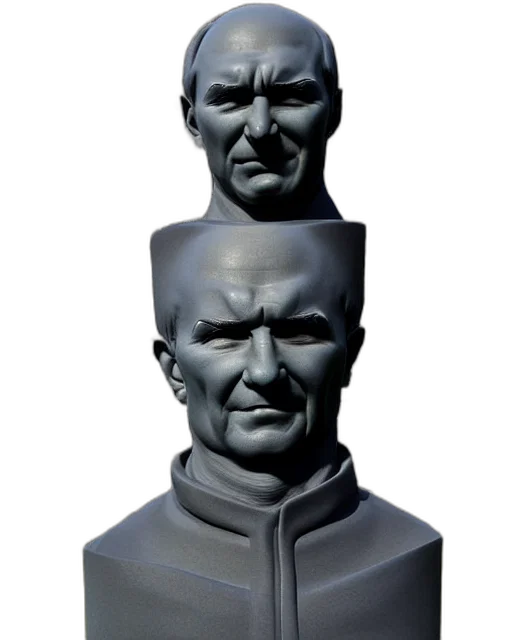 face, mask, 3d render, concept art transparent PNG cut-out