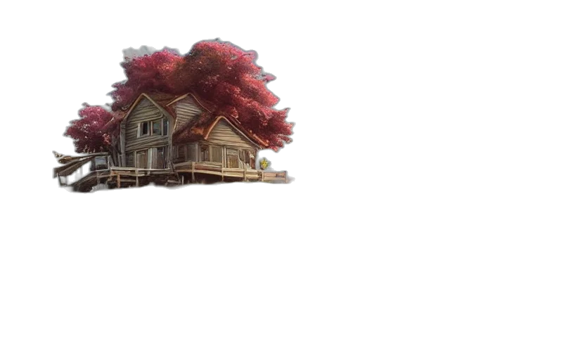 tree, building, furniture, umbrella transparent PNG cut-out