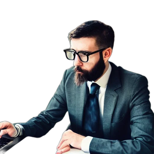 staff, jacket, face, man transparent PNG cut-out