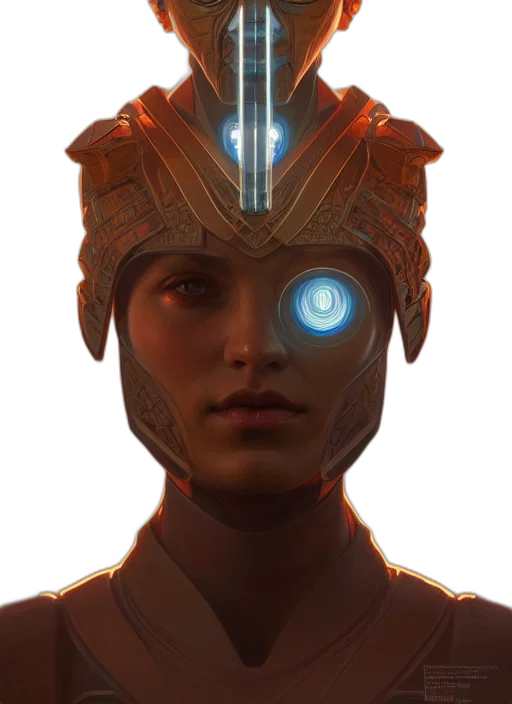 face, robot, mask, crown transparent PNG cut-out