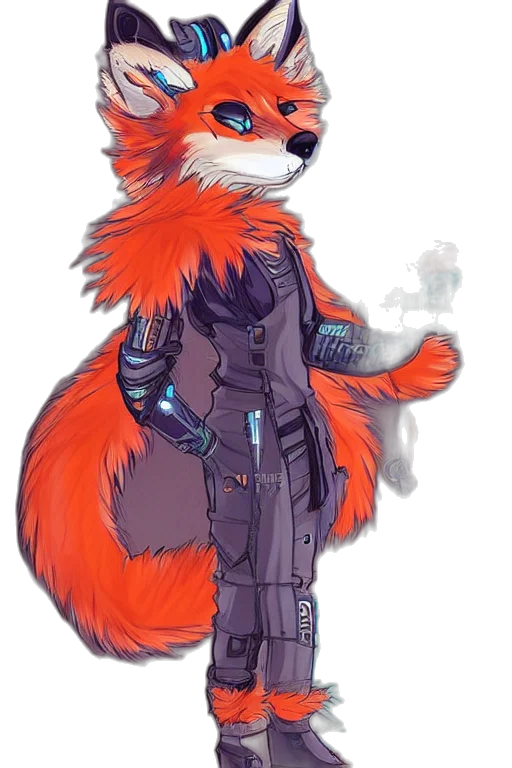 jacket, staff, concept art, cyberpunk transparent PNG cut-out