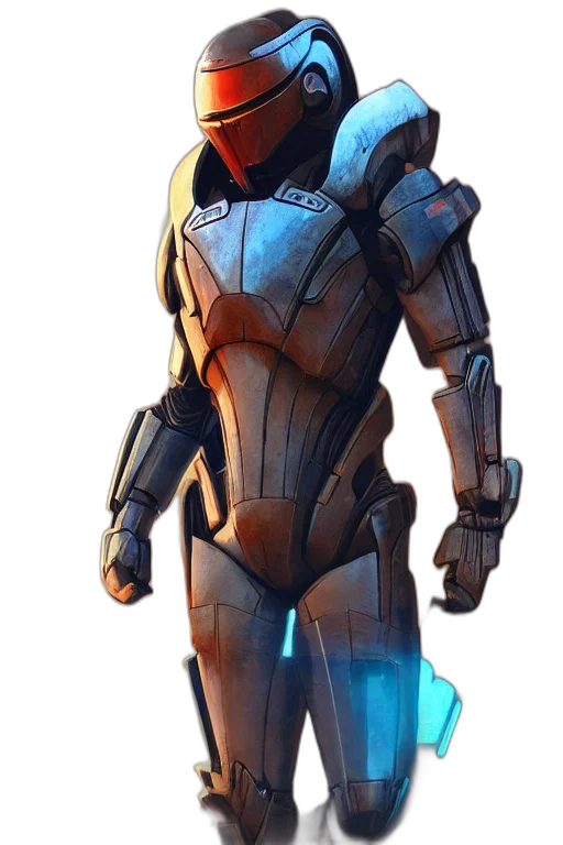 robot, weapon, concept art, 3d render transparent PNG cut-out