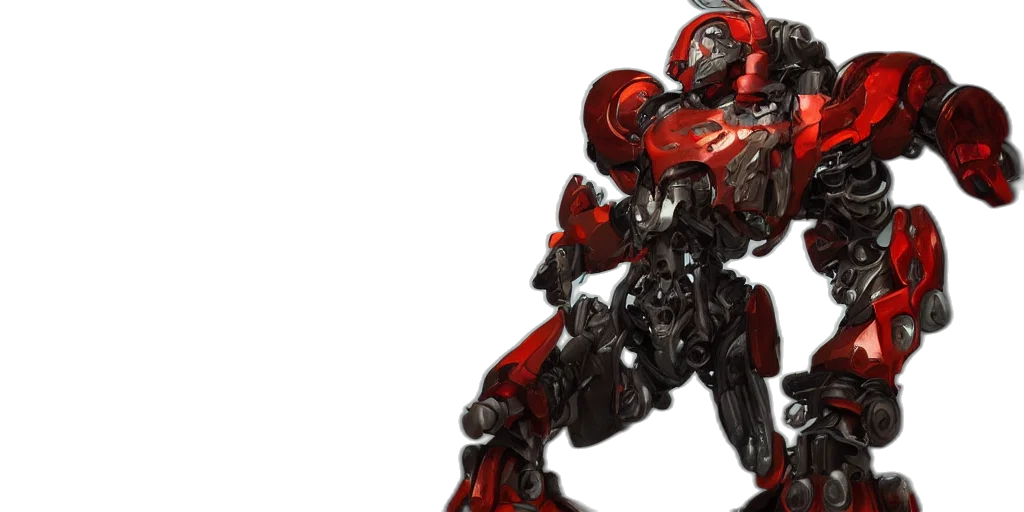robot, weapon, concept art, 3d render transparent PNG cut-out