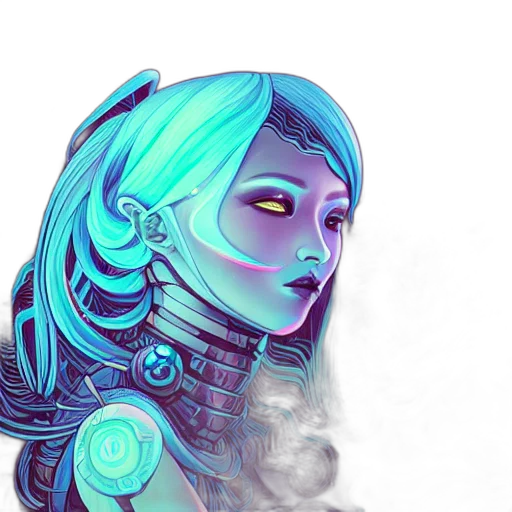robot, face, mask, fantasy art transparent PNG cut-out