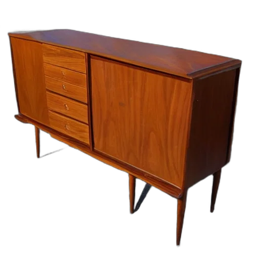 furniture, 3d render, mid, century transparent PNG cut-out