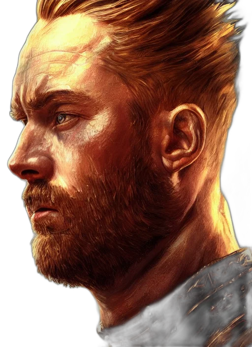 face, comic book art, concept art, photorealistic transparent PNG cut-out