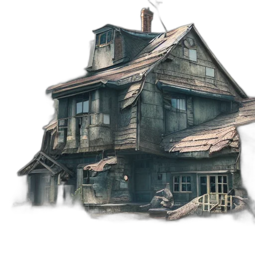 building, concept art, 3d render, photorealistic transparent PNG cut-out