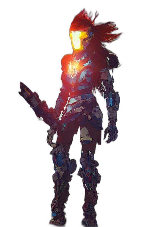 robot, weapon, staff, sword transparent PNG cut-out