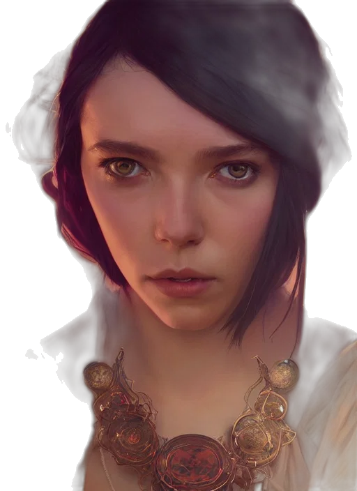 face, jewelry, crown, staff transparent PNG cut-out