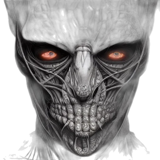 face, mask, robot, creature transparent PNG cut-out