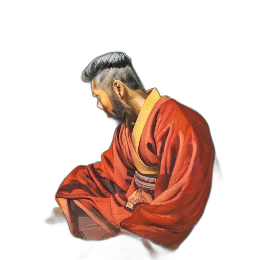 hair, face, jacket, staff transparent PNG cut-out