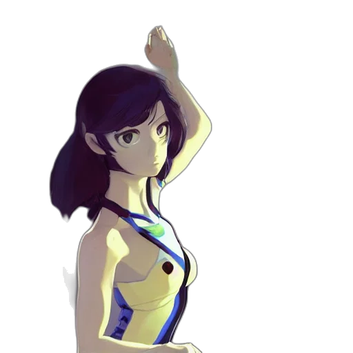 dress, robot, staff, weapon transparent PNG cut-out